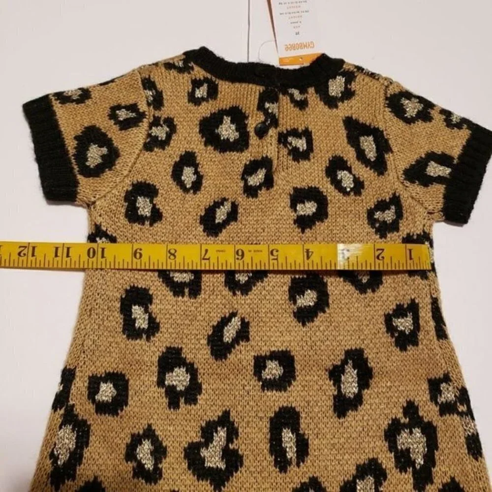 Gymboree sweater dress 2T animal print